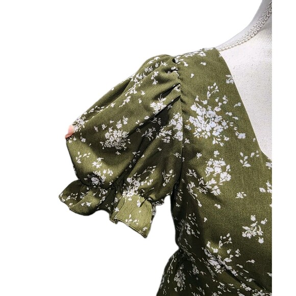 Inspired Hearts Green Floral Midi/Maxi Dress Sizes XLARGE - Picture 3 of 6